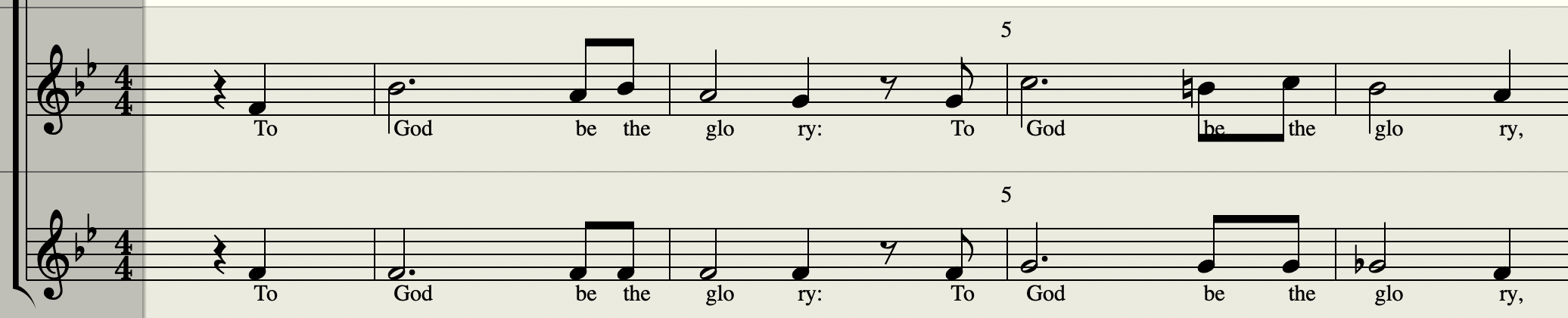 Clean extracted rehearsal score after voice part splitting